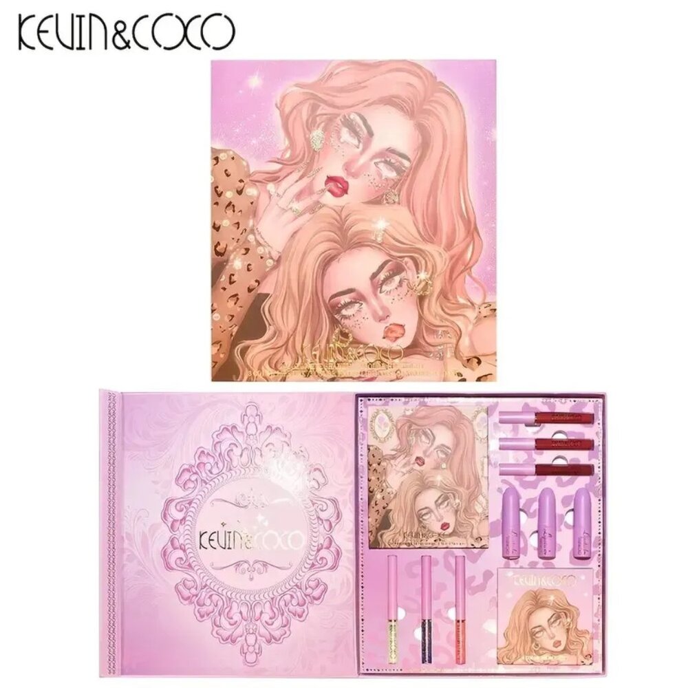Kevin & Coco Leopard Sisters - 20 Color Eyeshadow & Variety Makeup Set. Rawr! 🐆